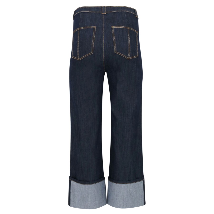 Clothing Cinq à Sept | Cuffed Benji Wide-Leg Jeans Indigo
