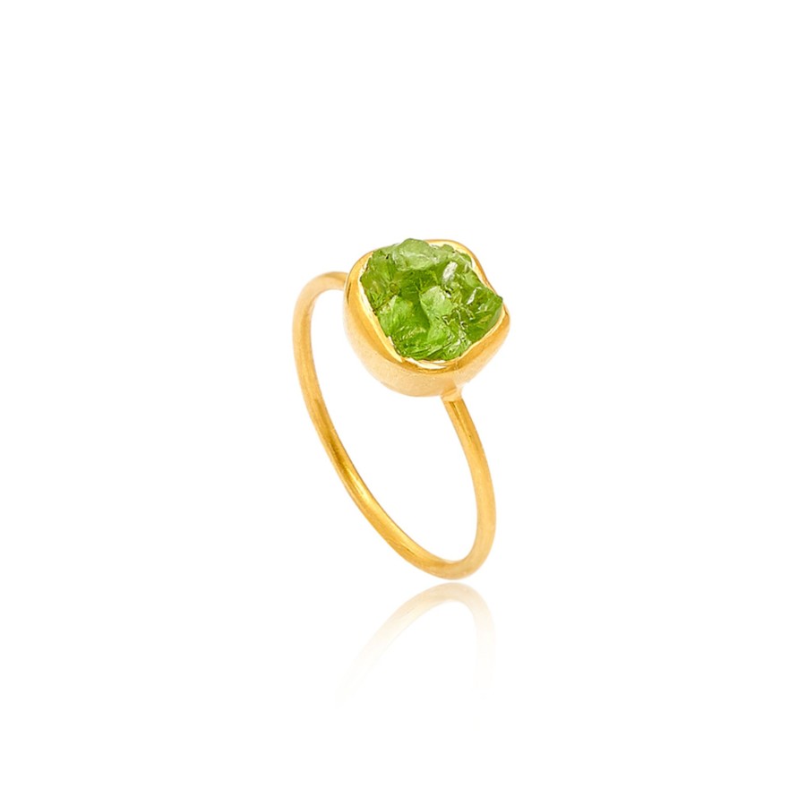 Jewelry Pippa Small | 18Kt Gold Uncut Metamorphic Ring Peridot