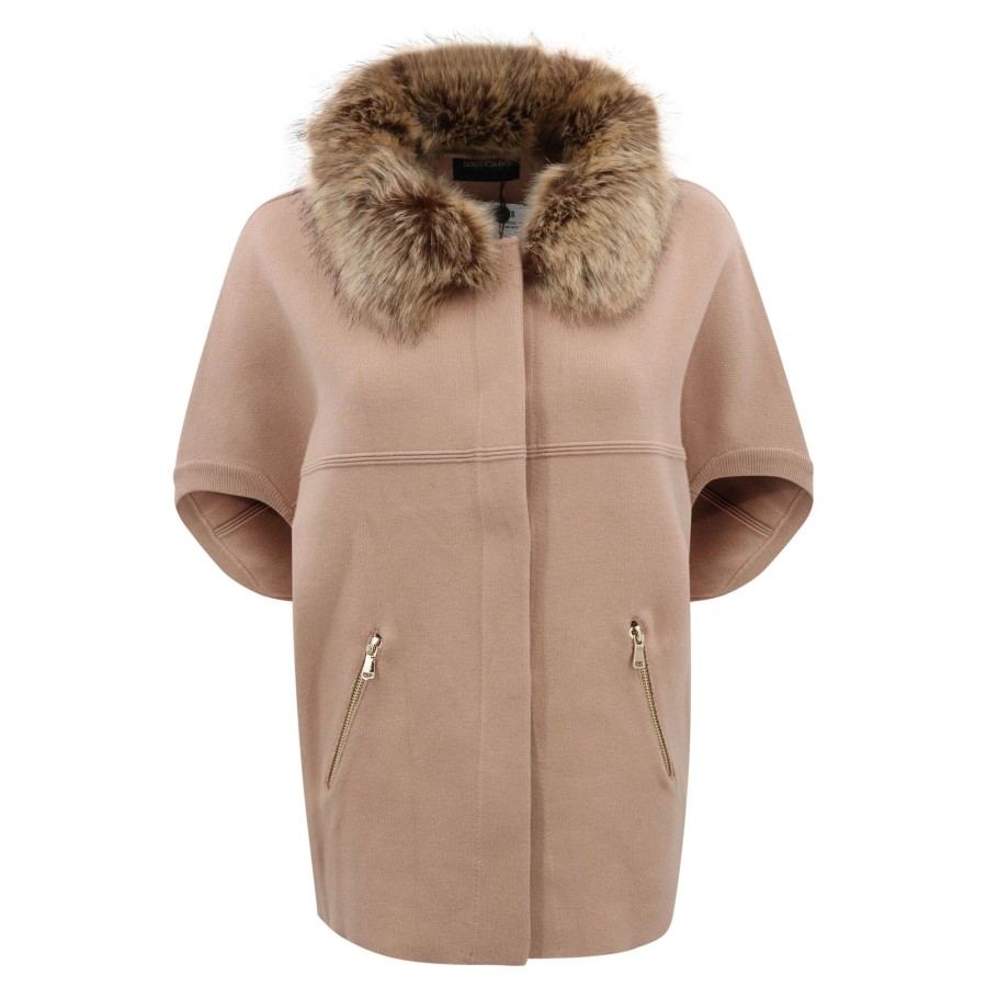 Clothing Dolce Cabo | Faux Fur Trimmed Cardigan Creme (Out Of Stock)