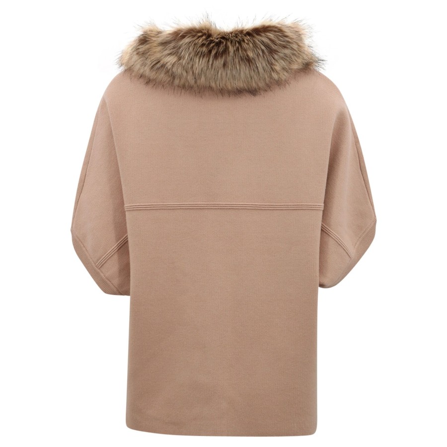 Clothing Dolce Cabo | Faux Fur Trimmed Cardigan Creme (Out Of Stock)