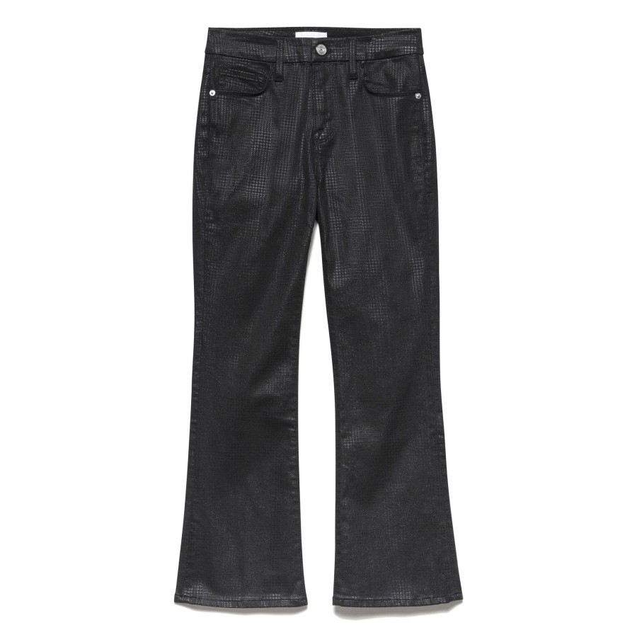 Clothing Frame | Le Crop Mini Bootcut Coated Jean Houndstooth Shine