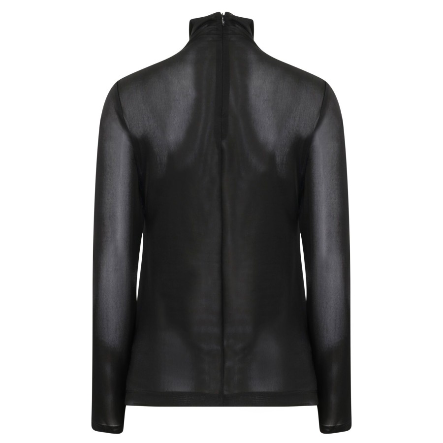 Clothing KZ_K Studio | Foster Mesh Long Sleeve Top Noir