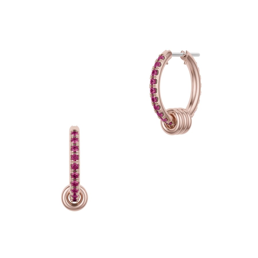 Jewelry Spinelli Kilcollin | Ara Rose Pave Earrings Rose Gold