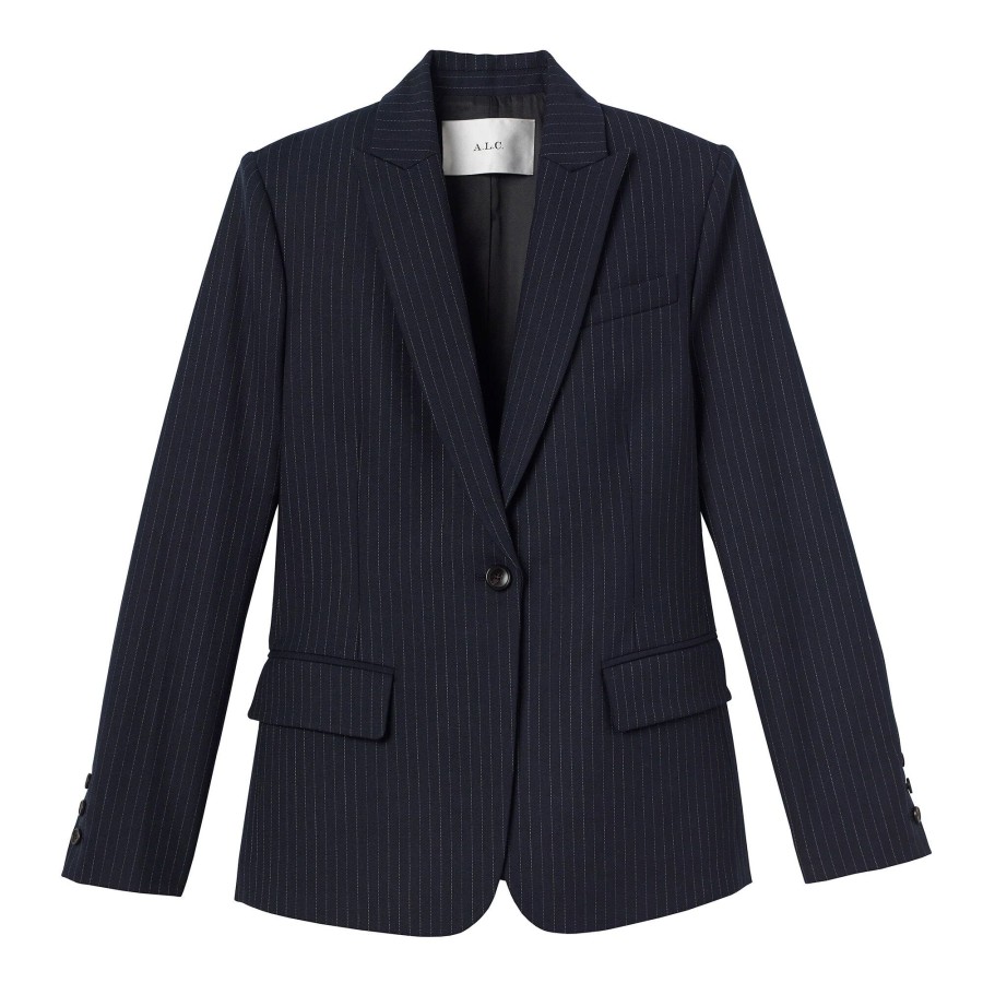 Clothing A.L.C. | Mavis Ii Pinstripe Jacket Navy