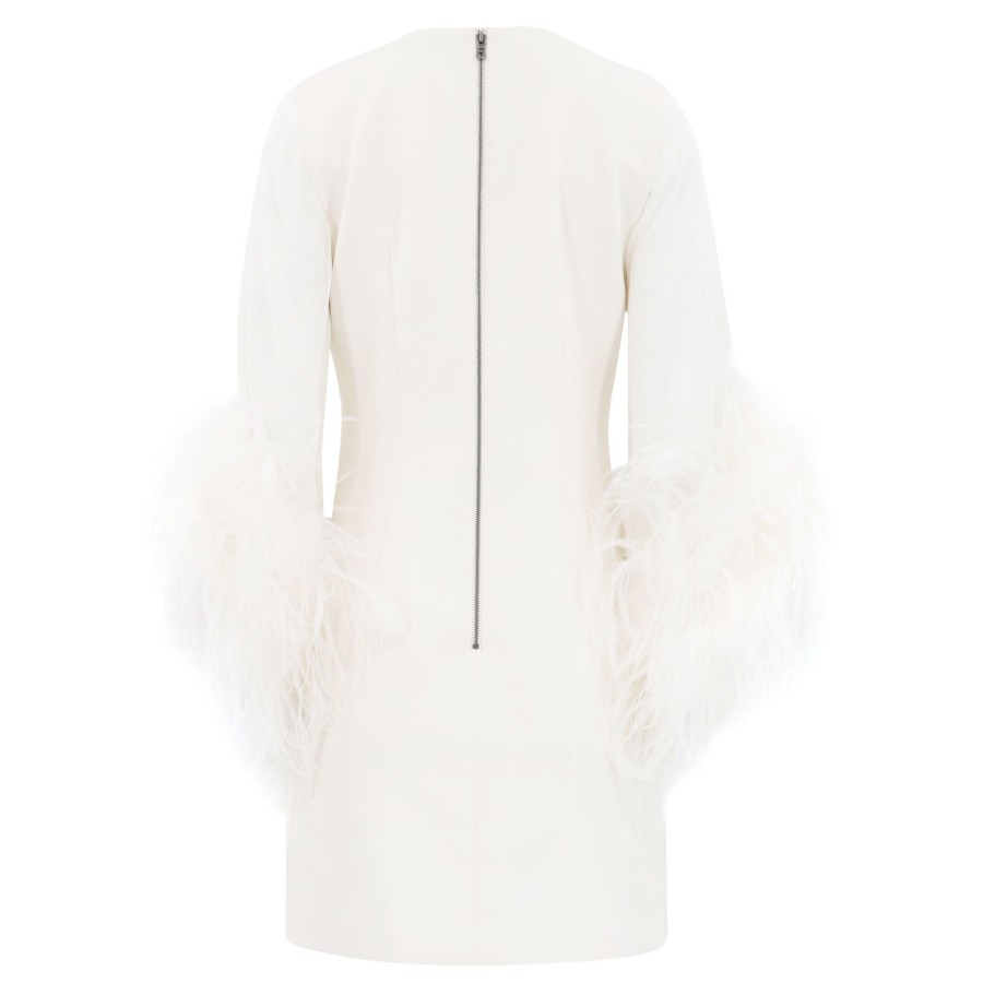 Clothing Alice + Olivia | Izola Feather Mini Dress Black (Out Of Stock)