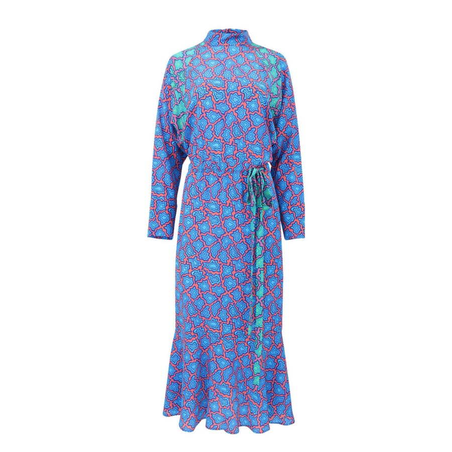 Clothing Odeeh | Turqoise Printed Dress Turquoise