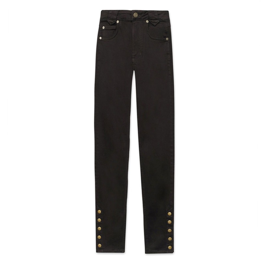 Clothing Frame | The Snapped Denim Legging Black