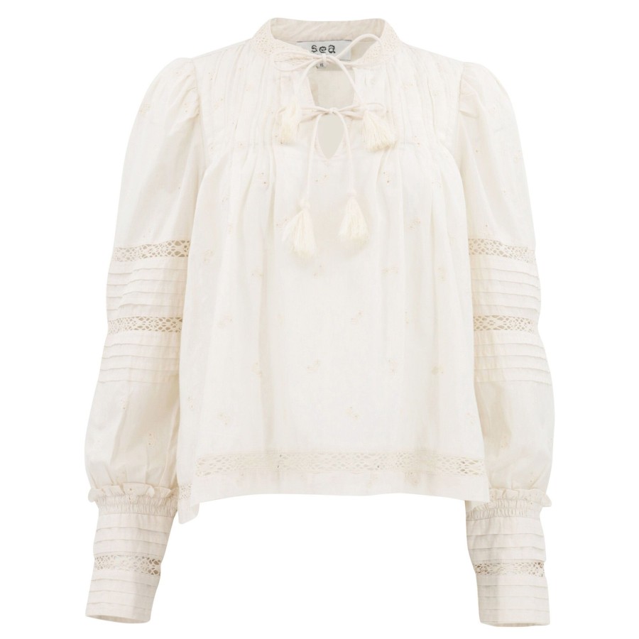 Clothing Sea | Loren Lace Top Cream