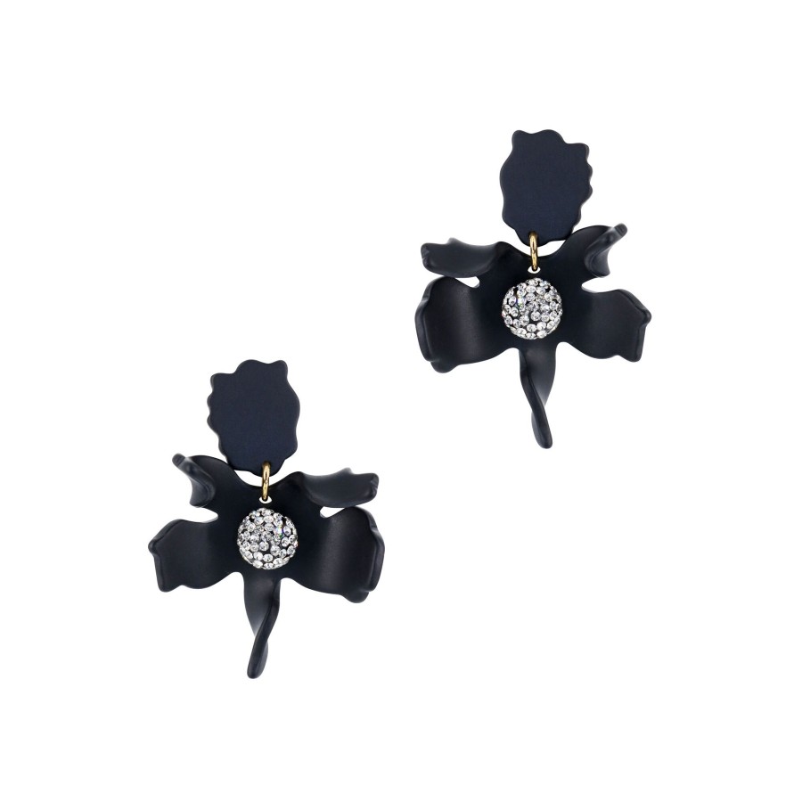 Jewelry Lele Sadoughi | Small Paper Lily Earrings Jet