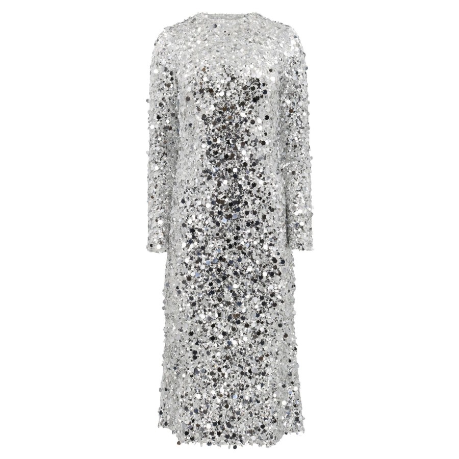 Clothing Gilner Farrar | Petra Sequin Dress Silver