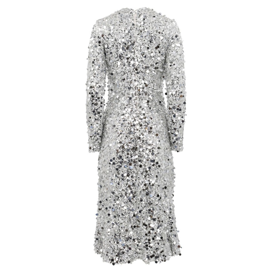 Clothing Gilner Farrar | Petra Sequin Dress Silver