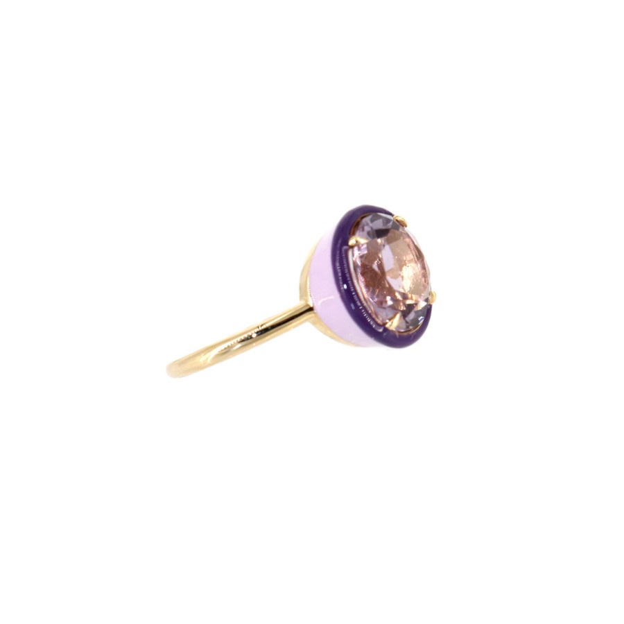 Jewelry Alison Lou | Round Cocktail Ring Amethyst