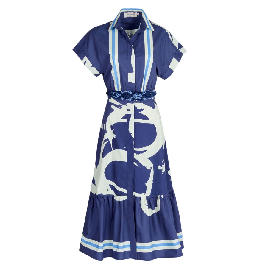 Clothing Silvia Tcherassi | Loni Dress Navy Stripes