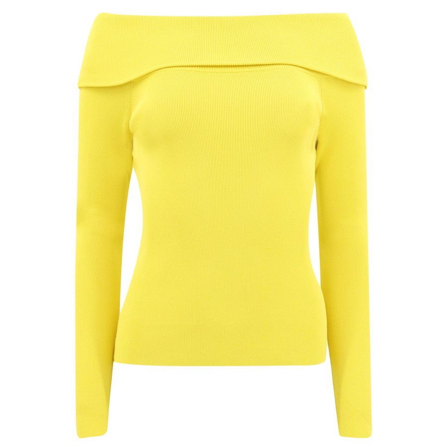 Clothing Alexis | Amie Foldover Knit Top Noir (Out Of Stock)