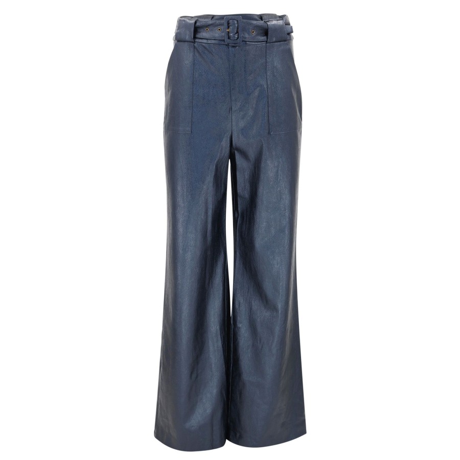 Clothing Ramy Brook | Bella Faux Leather Pant Navy