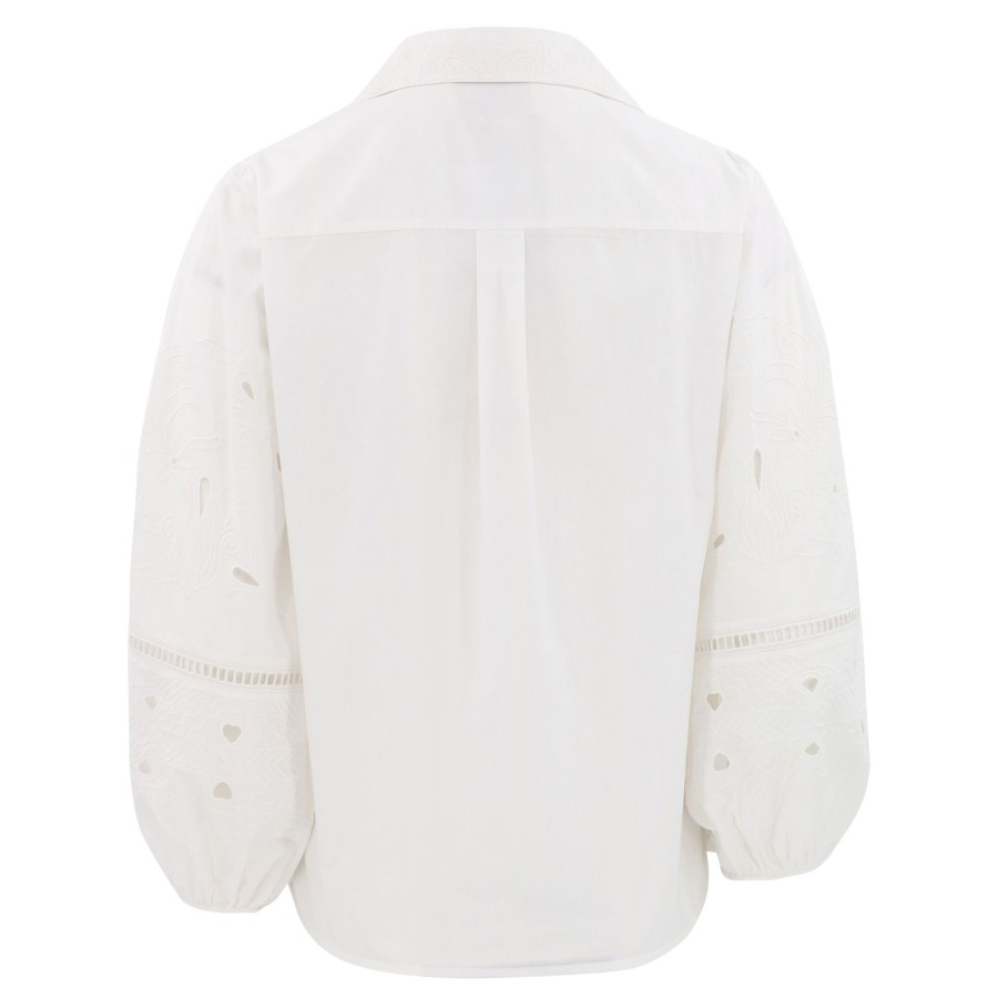 Clothing Figue | Sharon Lantern Sleeve Top Clean White