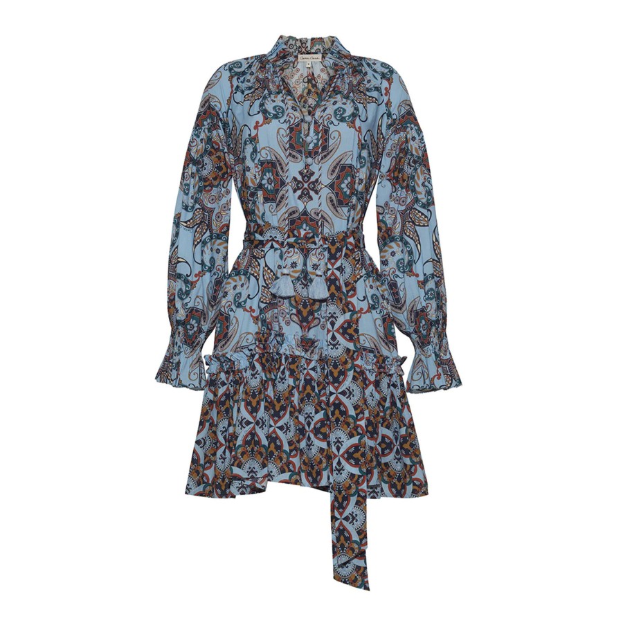 Clothing Cara Cara | Poppy Paisley Dress Blue Vintage Paisley
