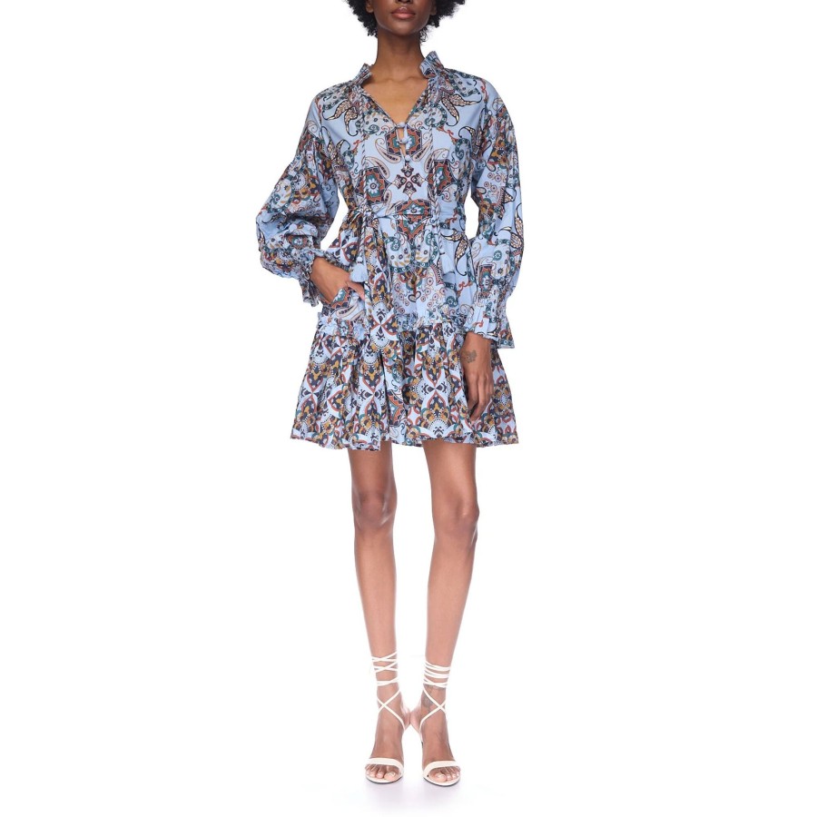 Clothing Cara Cara | Poppy Paisley Dress Blue Vintage Paisley