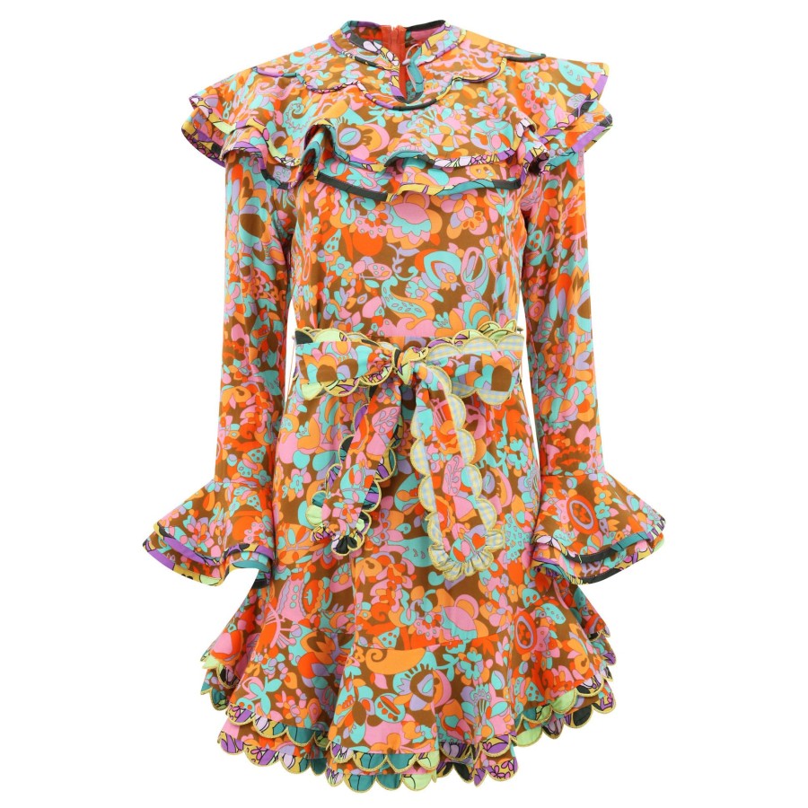 Clothing Celia B | Manatier Dress Orange Multi