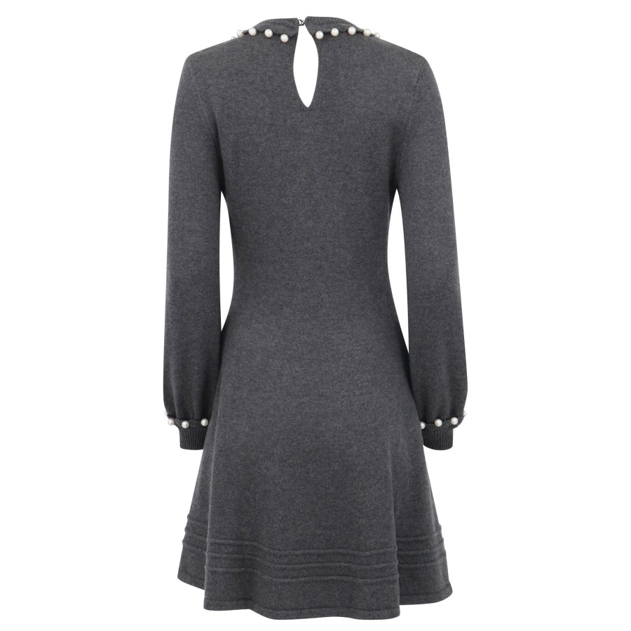 Clothing Shoshanna | Charity Beaded Cotton-Blend Dress Heather