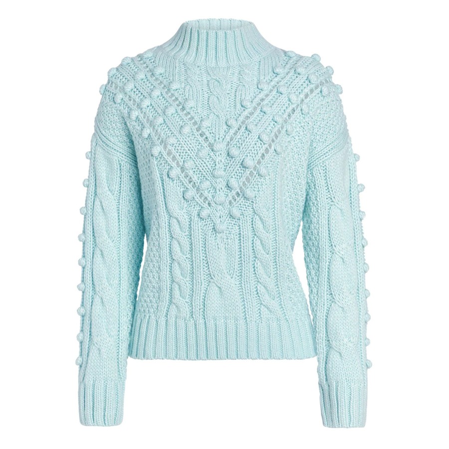Clothing Marie Oliver | Eris Cable Knit Bauble Sweater Pink