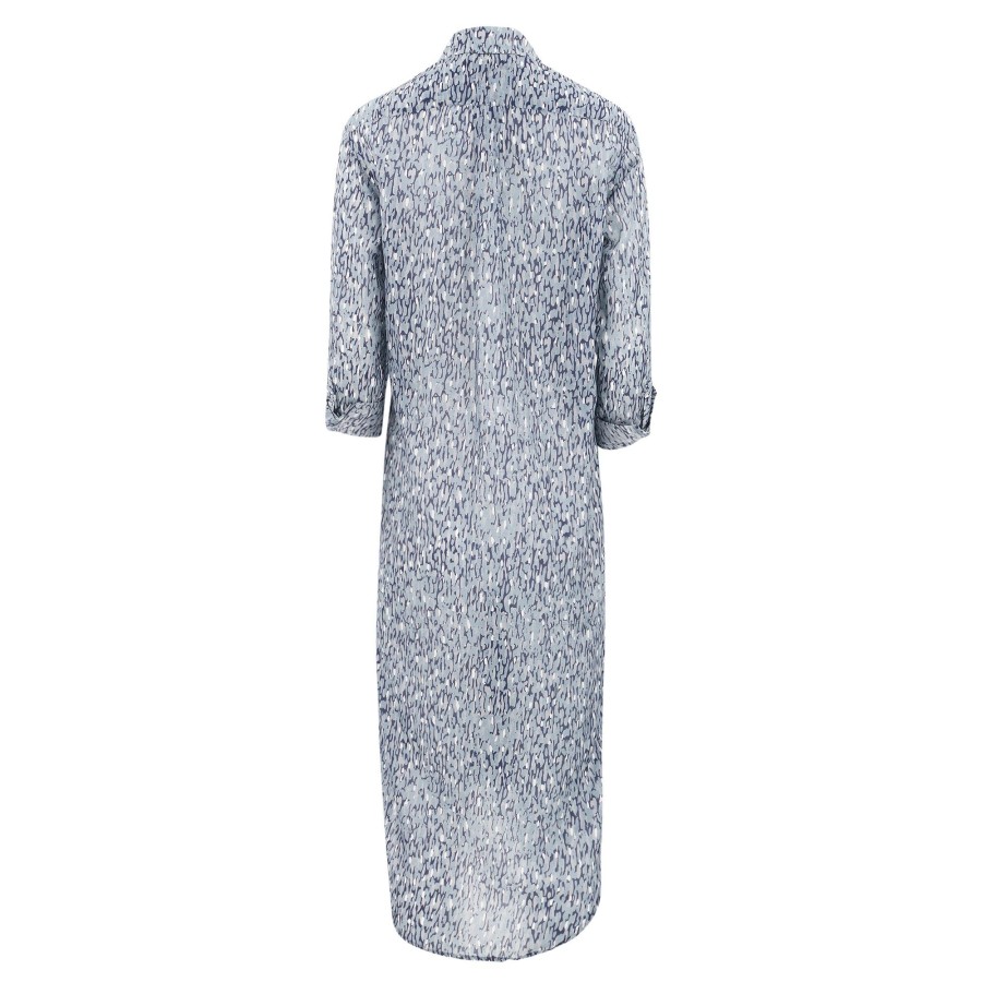 Clothing Emily Phillips | The Girlfriend Midi Dress Blue Multi