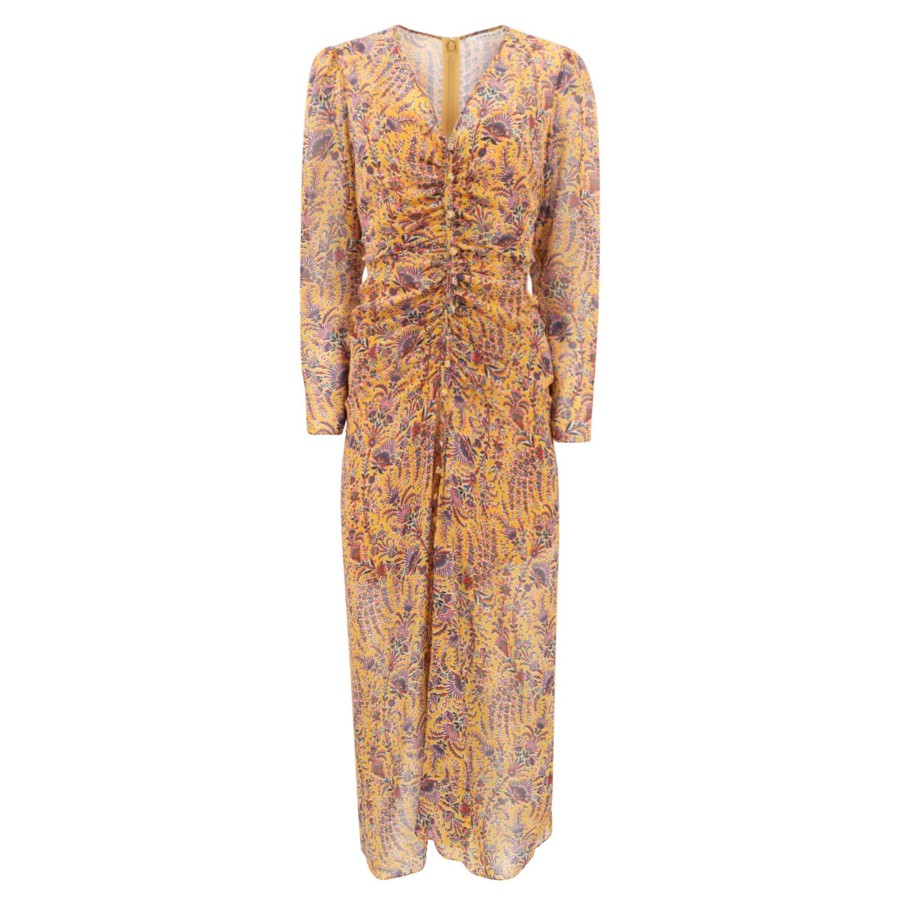 Clothing Veronica Beard | Ferrara Floral Dress Saffron Multi
