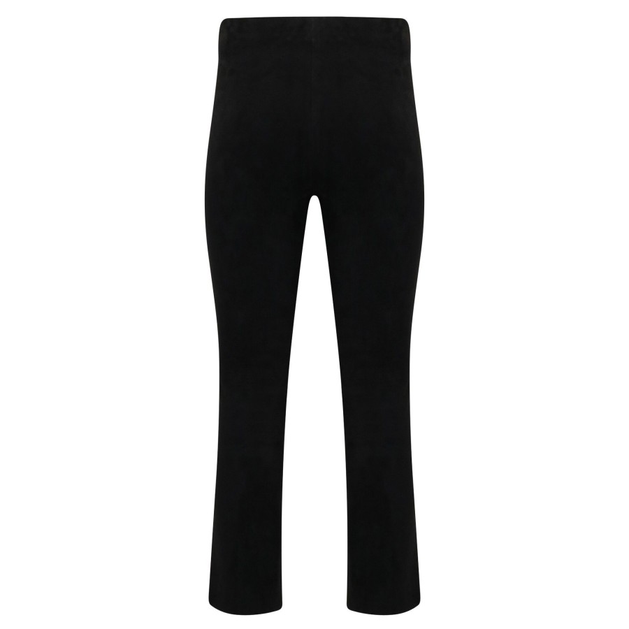 Clothing Vince | Stretch Suede Split Hem Cropped Pants Dark Wheat