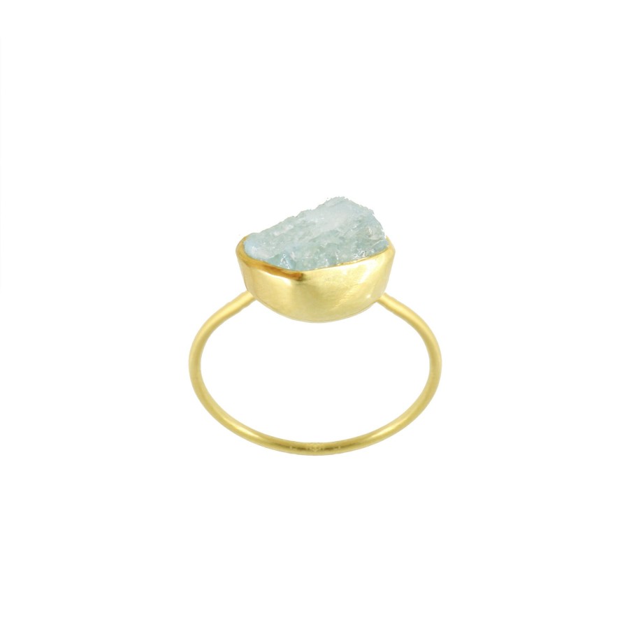 Jewelry Pippa Small | 18Kt Gold Uncut Metamorphic Ring Aquamarine
