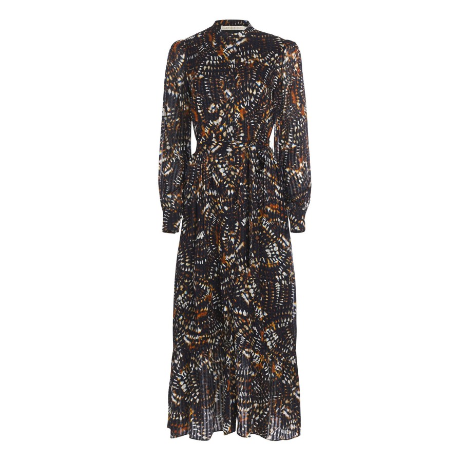 Clothing Marie Oliver | Leona Tie Belt Midi Dress Morel