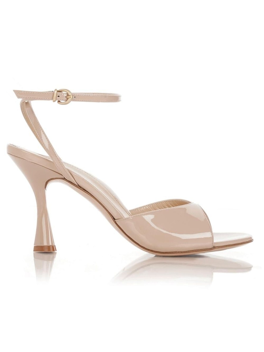 Shoes Marion Parke | Elisa 85Mm Heart Stiletto Sandals Powderpa