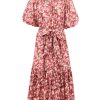 Clothing Merlette | Anderson Print Woven Dress Terracot