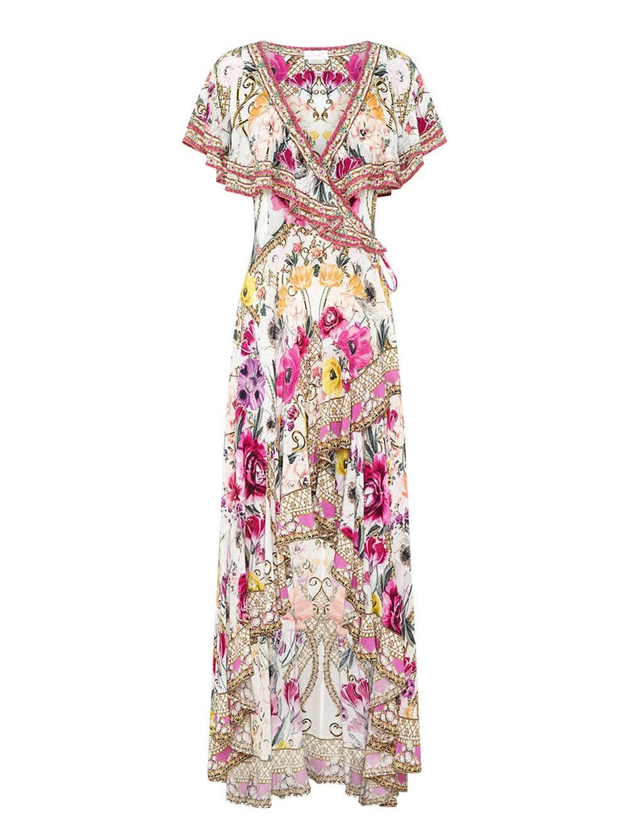 Clothing Camilla | Frill Sleeve Long Dress Destiny Calling