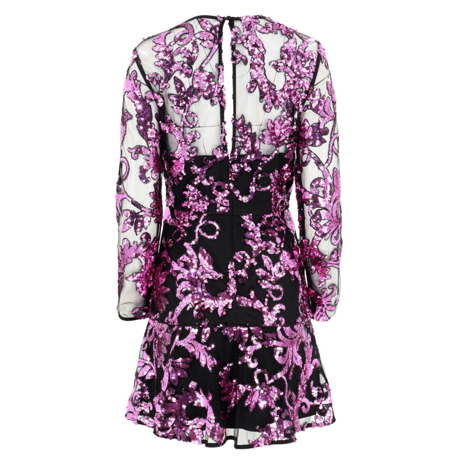 Clothing Milly | Tove Tassel Paisley Sequin Dress Pink Multi