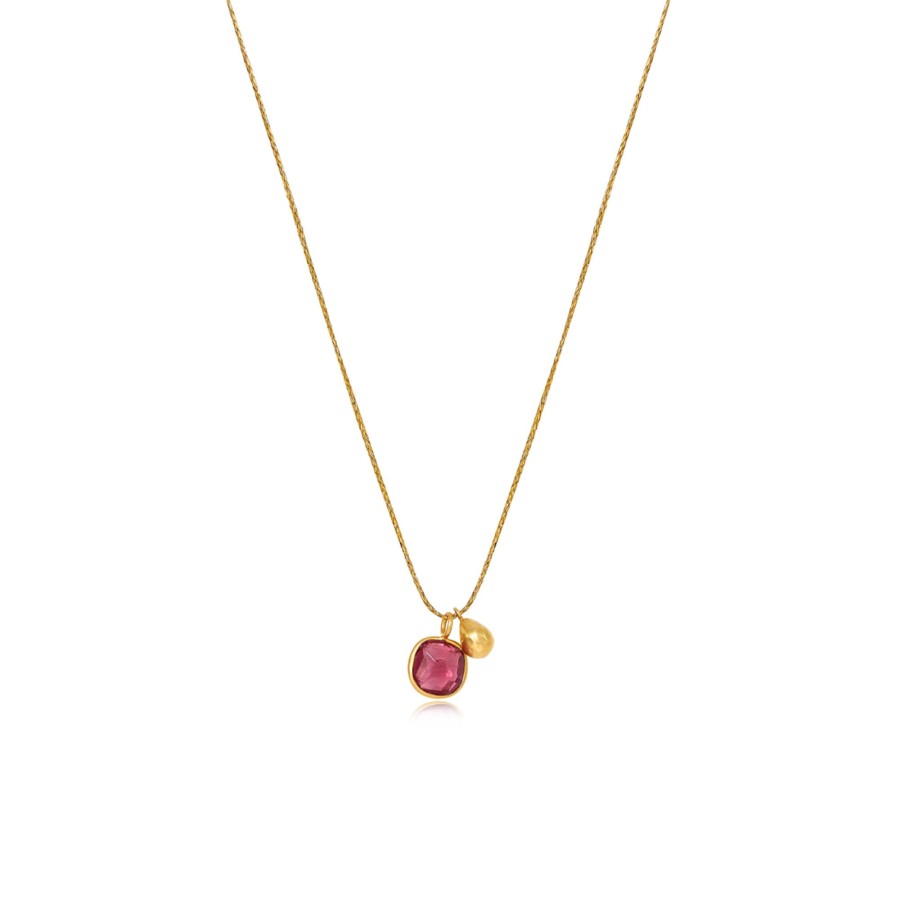 Jewelry Pippa Small | A New Day 18Kt Colette Set Pendant Necklace Pink Tourmaline