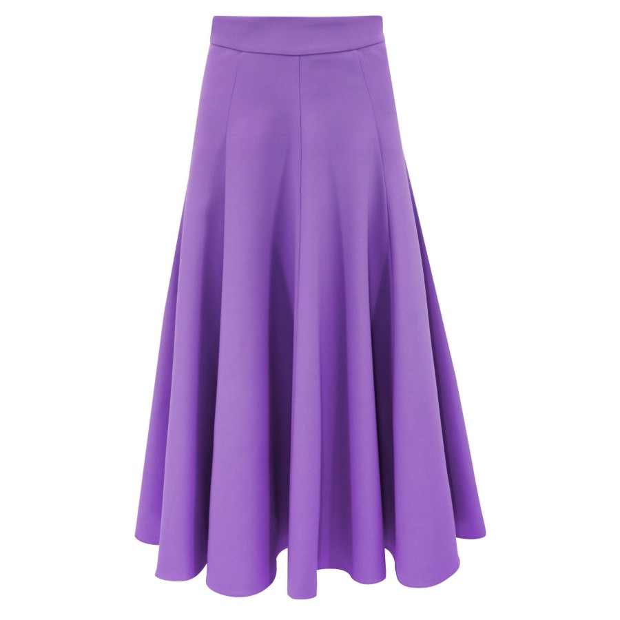 Clothing Oscar de la Renta | Wool-Blend Midi Skirt Iris