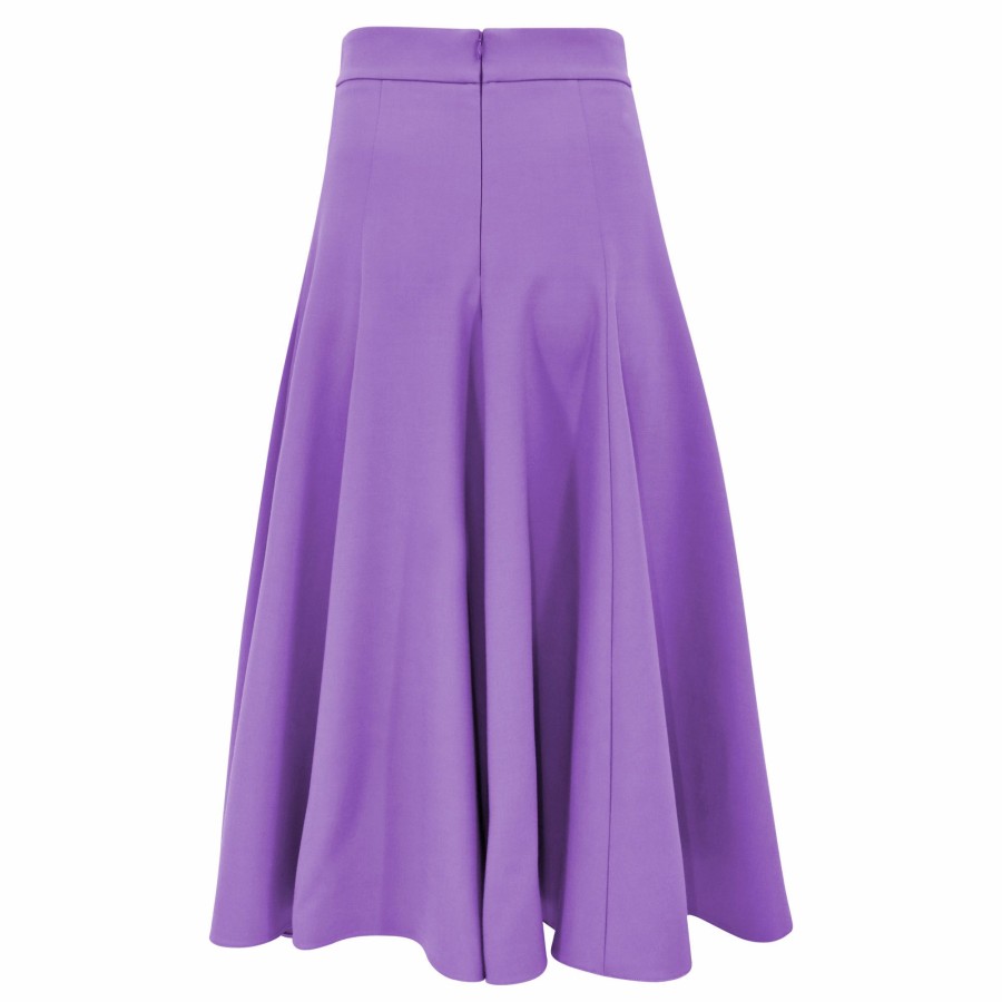 Clothing Oscar de la Renta | Wool-Blend Midi Skirt Iris