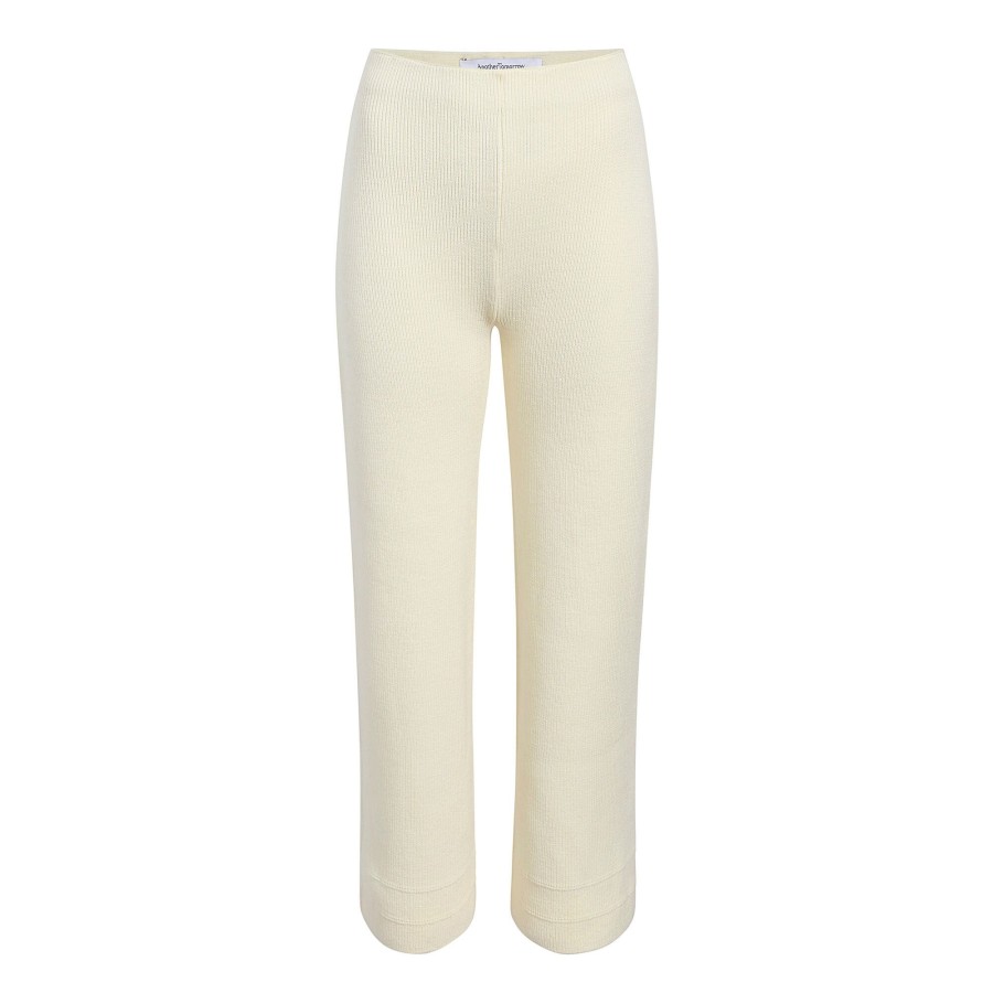 Clothing Another Tomorrow | Rib Pant Cream