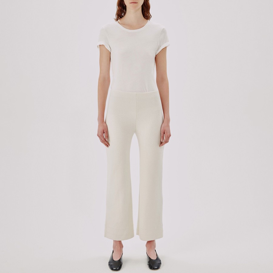 Clothing Another Tomorrow | Rib Pant Cream