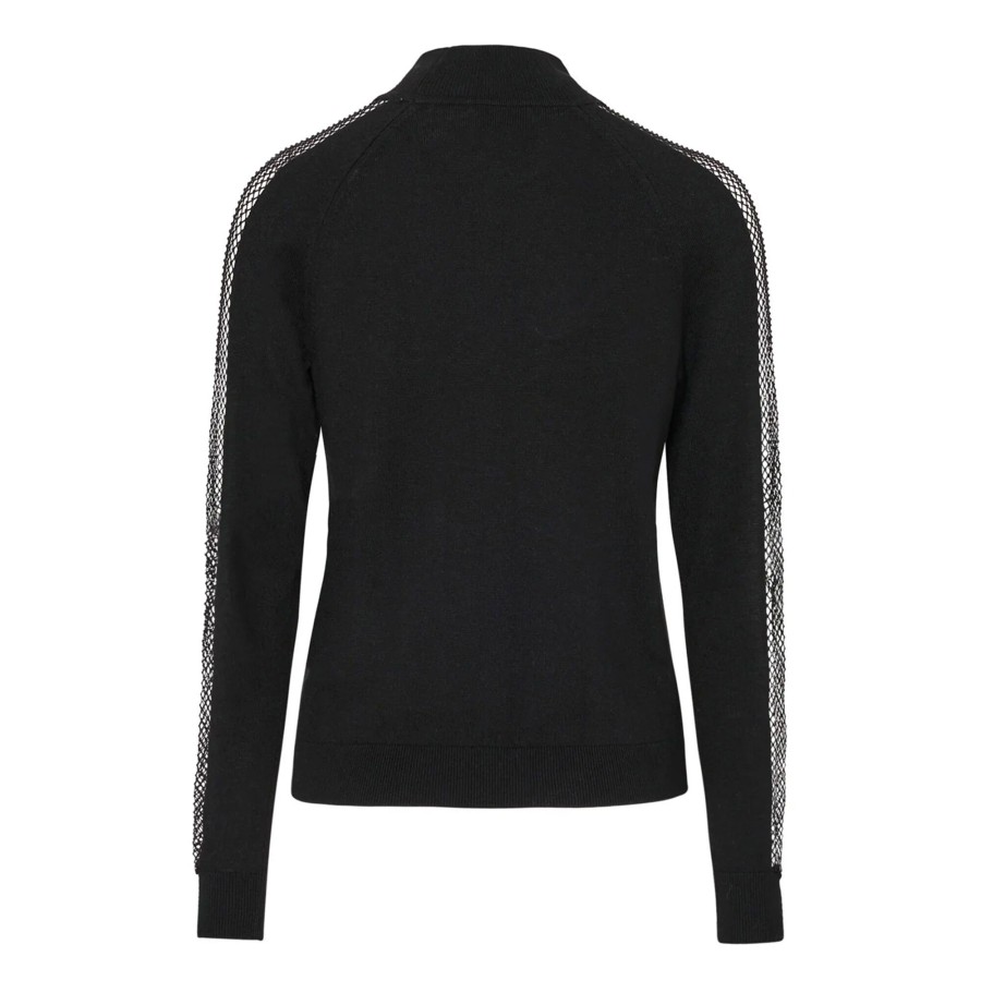 Clothing Milly | Crystal Racer Turtleneck Black