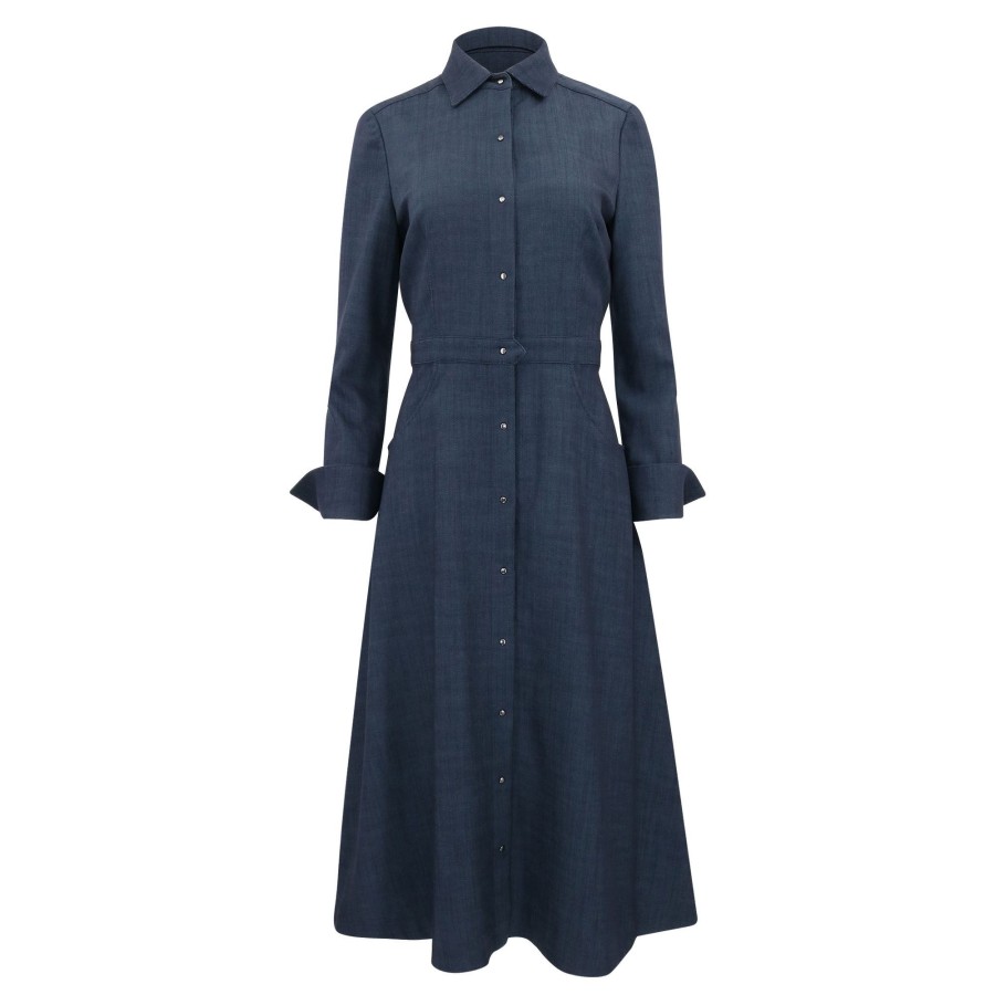 Clothing Hilton Hollis | Tencel Denim Dress Indigo