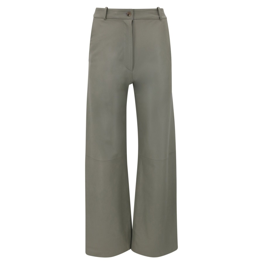 Clothing Loulou Studio | Noro Straight-Leg Leather Pants Vanilla