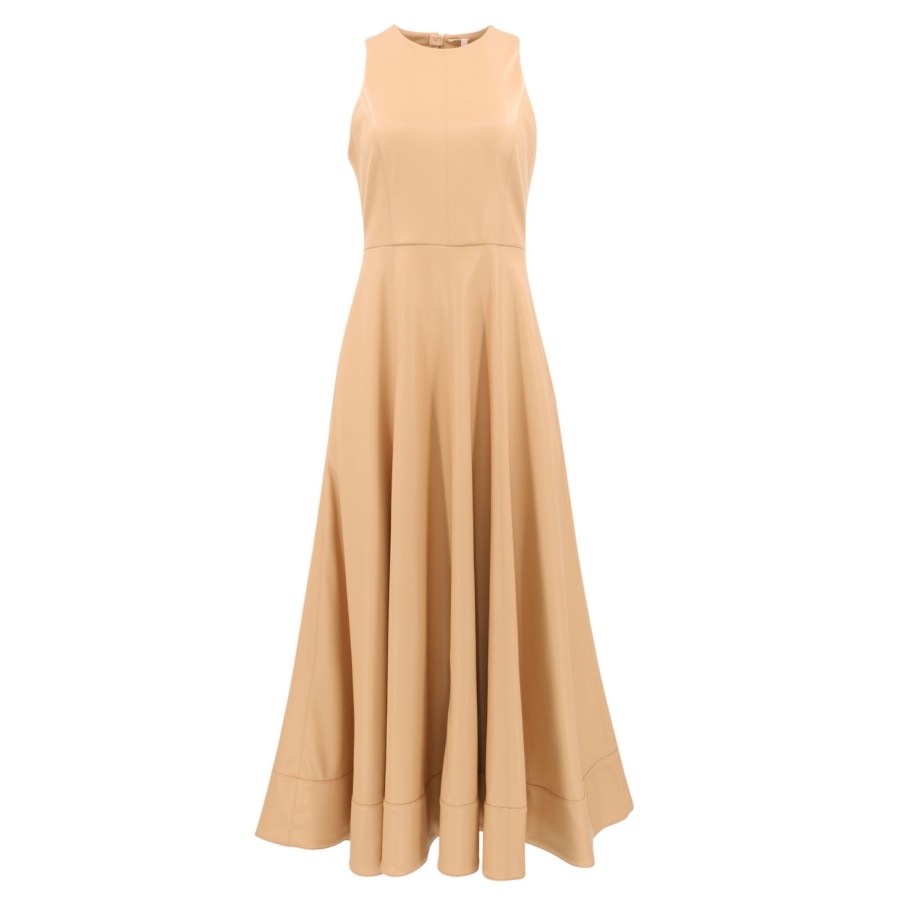 Clothing Alexis | Soline Vegan Leather Dress Dune