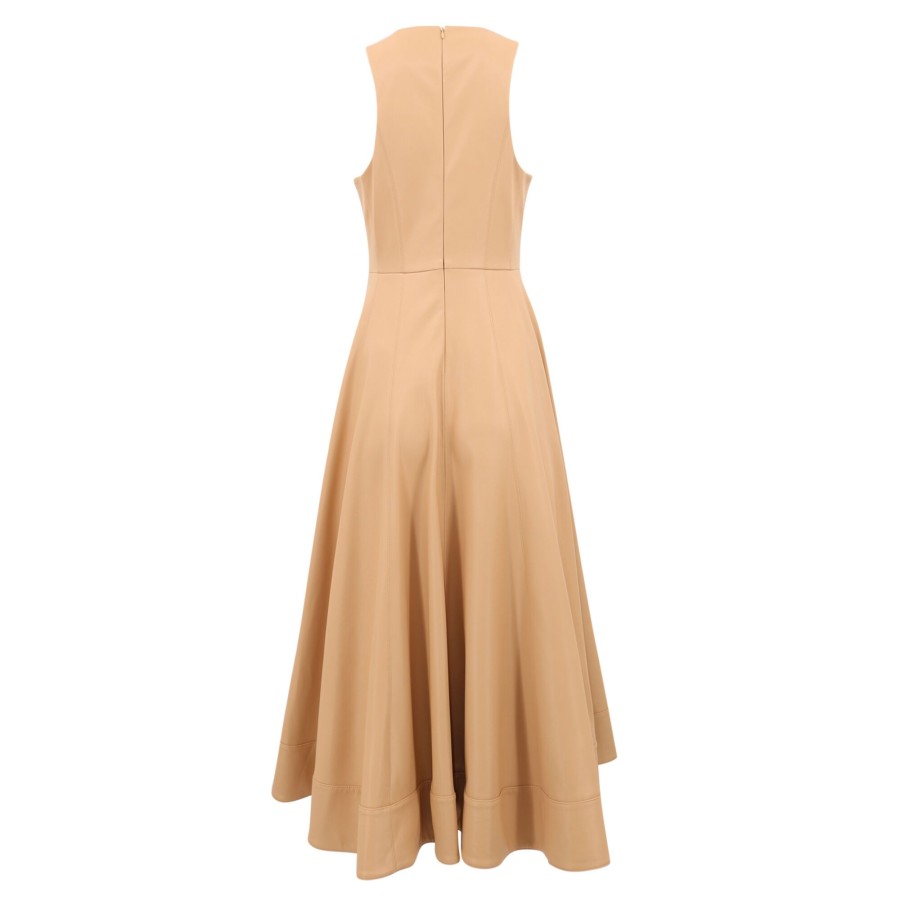 Clothing Alexis | Soline Vegan Leather Dress Dune