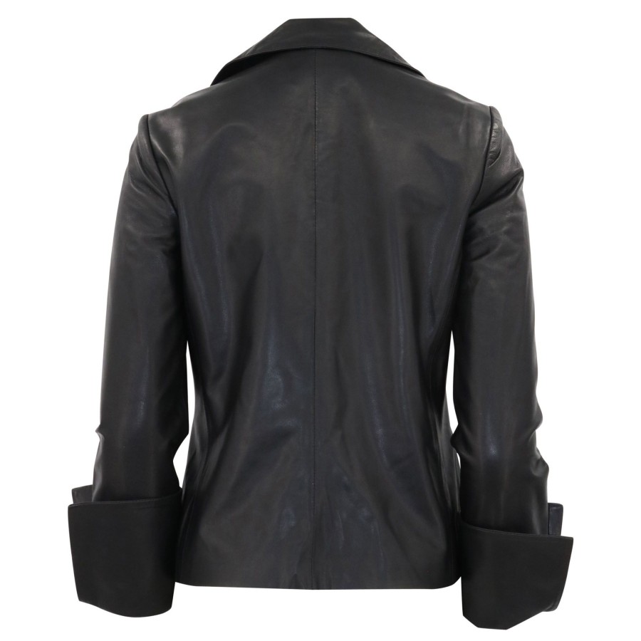 Clothing LaMarque | Natasha Leather Tie Top Black