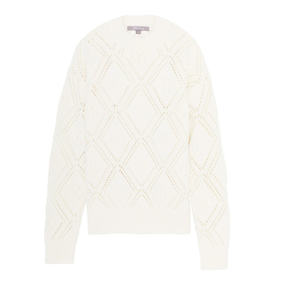 Clothing Lela Rose | Dotted Knit Pullover Ivory