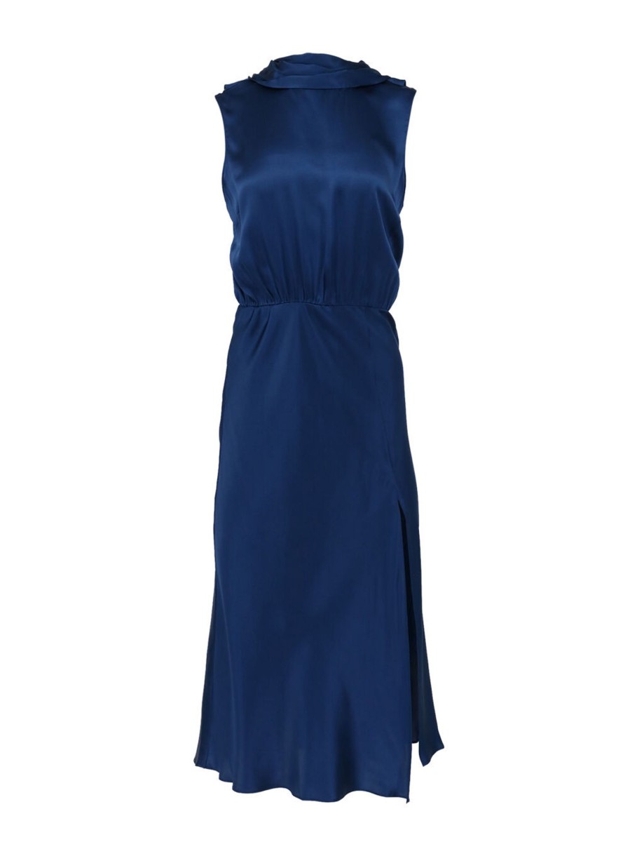 Clothing Amanda Uprichard | Walden Tie-Back Midi Dress Emrson