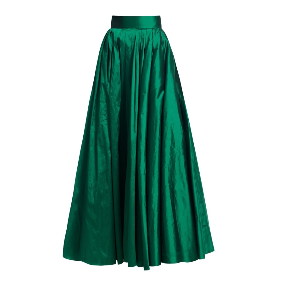 Clothing Emily Shalant | Taffeta Ballgown Skirt Peacock