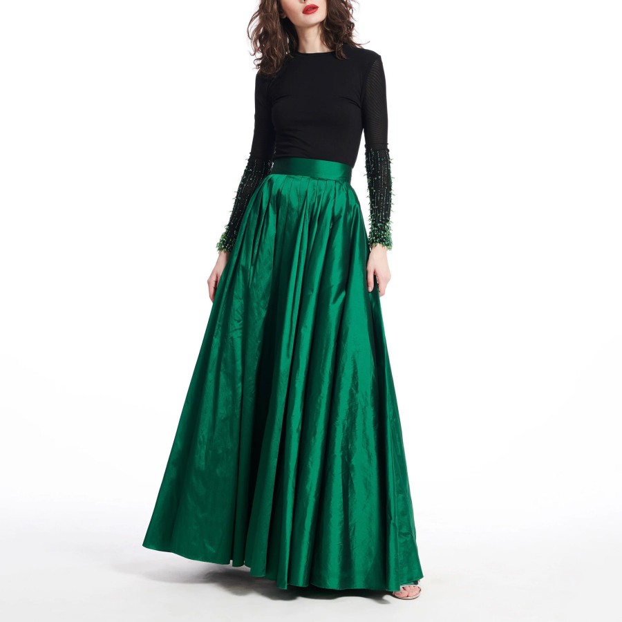 Clothing Emily Shalant | Taffeta Ballgown Skirt Peacock