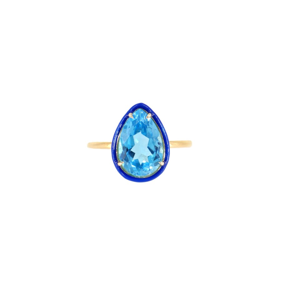 Jewelry Alison Lou | Pear Cocktail Ring Blue Topaz